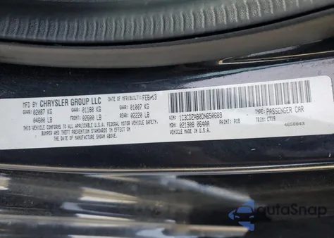 2013 Dodge Avenger Se из США, поврежденный, VIN 1C3CDZAB0DN650689